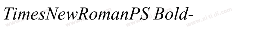 TimesNewRomanPS Bold字体转换